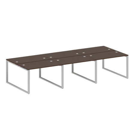 Рабочая станция Metal System Style БО.СМ-6.2 3600x1475x750 (Венге Цаво/Серый металл)