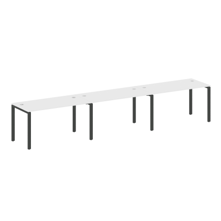 Рабочая станция на 3 раб. места Metal System Style БП.СМ-3.3 4200x720x750 (Белый/Антрацит металл)