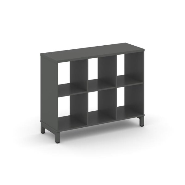 Каркас стеллажа 2 яруса SN.KS-230 (1121х400х881) (Антрацит/Металл Антрацит)