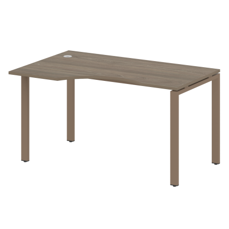 Стол криволинейный левый Metal System Style БП.СА-2 Л 1400x900x750 (Вяз/Мокко металл)