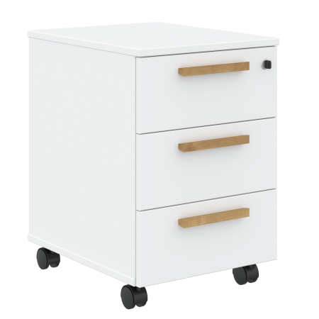 Тумба мобильная Forta FMC-3D 408x600x504 (Белый премиум)