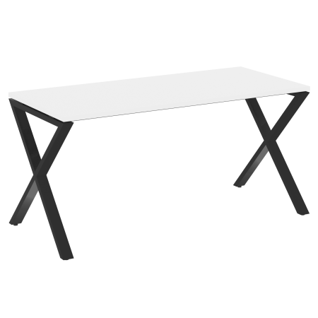 Стол рабочий VR.L-SRX-4.7 1580x720x750 (Белый Бриллиант/Черный металл)