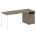 Рабочая станция с опорной тумбой Metal System Style БП.РС-СТП-1.3 1812x720x750 (Дуб Наварра/Серый металл)