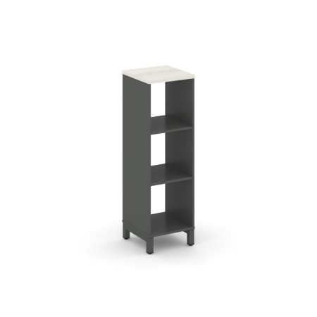 Каркас стеллажа 3 яруса SN.KS-310 (387х400х1248) (Антрацит/Дуб Наварра/Металл Антрацит)