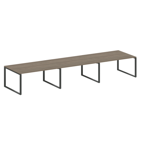 Переговорный стол 3 столешницы Metal System Style БО.ПРГ-3.4 4800x1235x750 (Вяз/Антрацит металл)