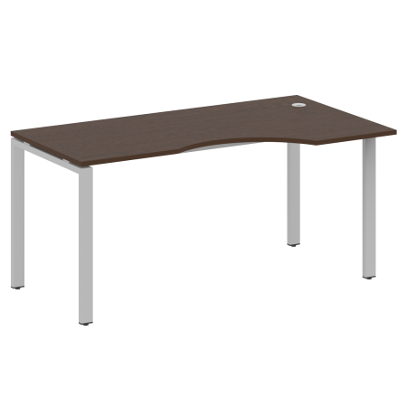 Стол криволинейный правый Metal System Style БП.СА-1 Пр 1600x900x750 (Венге Цаво/Серый металл)