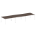 Переговорный стол 3 столешницы Metal System Style БП.ПРГ-3.4 4800x1235x750 (Дуб Наварра/Серый металл)