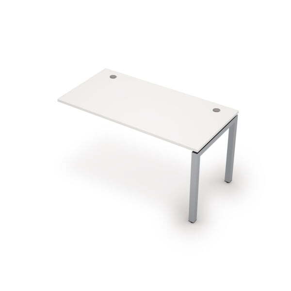 6МБК.5179 Линейная бенч-система, конечный модуль (1400x700x750) (Белый/Алюминий матовый)