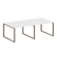 Переговорный стол 2 столешницы Metal System Style БО.ПРГ-2.2 2400x1235x750 (Дуб Наварра/Серый металл)
