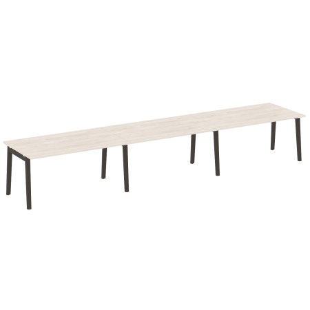 Стол переговорный на деревянных опорах Onix Wood OW.PRG-3.4 4740x980x750 (Денвер Светлый/Дуб Темный)