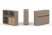 Тумба двойная + низкая надставка ES.NB.2N-9 (1500х410х1135) (Латте/Тиквуд Светлый)