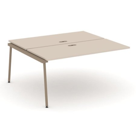 Двойной наборный элемент рабочей станциии ES.2.NRS-4-LK (1580х1500х750) (Капучино/Металл Латте)