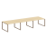 Переговорный стол 3 столешницы Metal System Style БО.ПРГ-3.3 4200x1235x750 (Дуб Наварра/Серый металл)