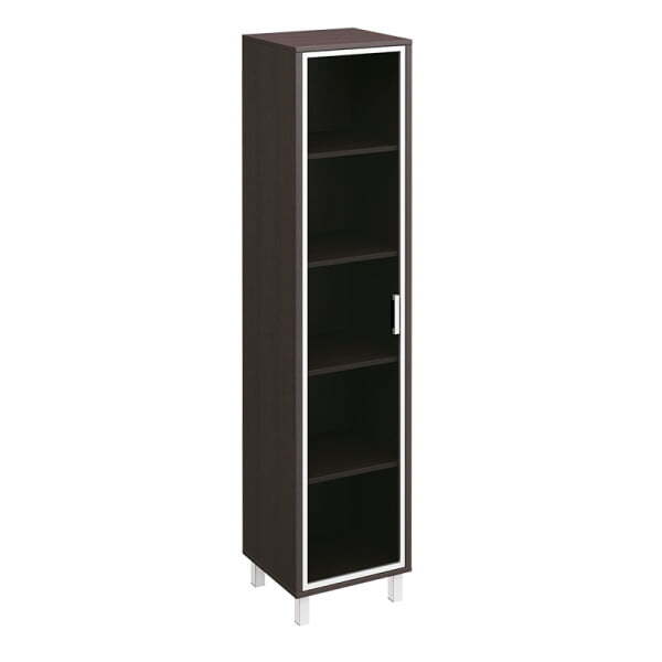 Шкаф для документов L и R дверь в алюминиевой рамке Борн B 431-817-818 480x450x2074 (Венге)