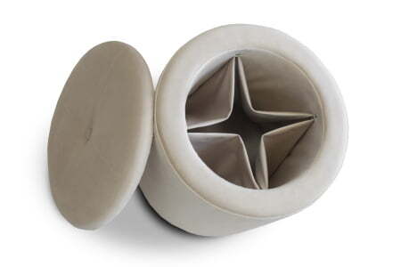 Пуф Round с ящиком для хранения (400x400x410) Бежевый (Бежевый)