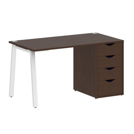 Стол письменный VR.SP-3-138.4.A 1380x720x750 (Венге Цаво/Белый Металл)