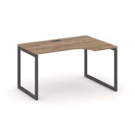 Стол рабочий эргономичный SN-4O.SPA-022(R) (1580х800/980х750) (Дуб Табак/Металл Антрацит)