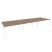 Рабочая станция на П-образном м/к Onix O.MP-D.RS-6.4.7 4740x1475x750 (Тиквуд Темный/Белый Металл)
