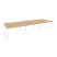 Рабочая станция на О-образном м/к Onix O.MO-D.RS-6.3.7 4140x1475x750 (Тиквуд Темный/Белый Металл)