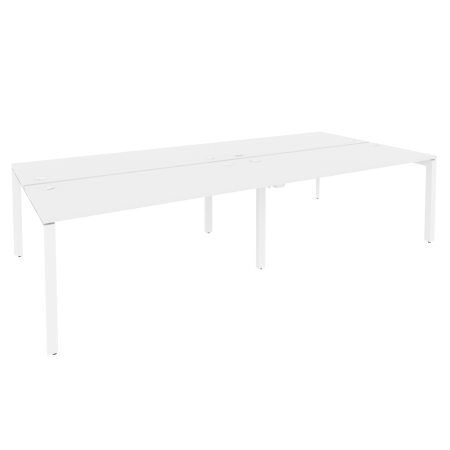 Рабочая станция на П-образном м/к Onix O.MP-D.RS-4.4.7 3160x1475x750 (Белый Бриллиант/Белый Металл)