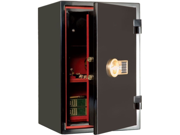 Взломостойкий сейф VALBERG ГАРАНТ-67Т.EL GOLD (Черный/Вишня)