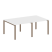 Переговорный стол 2 столешницы Metal System Style БП.ПРГ-2.1 2000x1235x750 (Дуб Наварра/Серый металл)