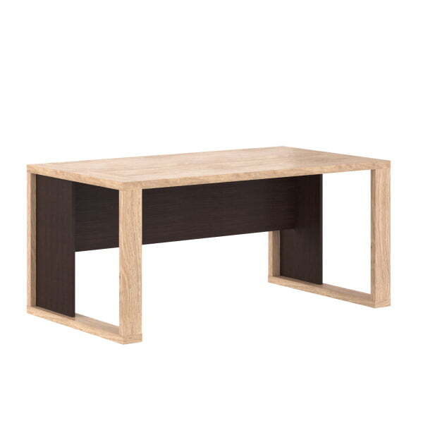 Стол руководителя фронтальная панель высотой 400мм Alto AST 169 1600x900x750 (Дуб Девон/Венге Магия)