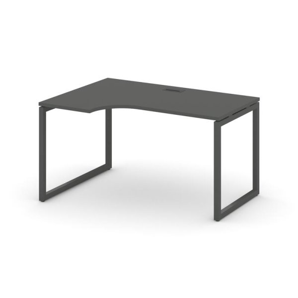 Стол рабочий эргономичный SN-4O.SPA-021(L) (1380х800/980х750) (Антрацит/Металл Антрацит)
