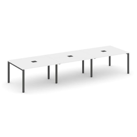 Стол переговорный SN-6P.SPRG-054 (4740х1180х750) (Белый/Металл Антрацит)