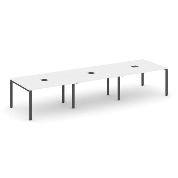 Стол переговорный SN-6P.SPRG-053 (4410х1180х750) (Белый/Металл Антрацит)