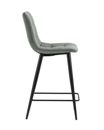 Стул полубарный Джанго велюр серый высота сиденья 60 см (Стул полубарный Джанго серый)