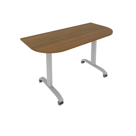 Стол складной радиусный Mobile system СМ-5.1 1400x650x757 (Орех Гварнери/Серый металл)
