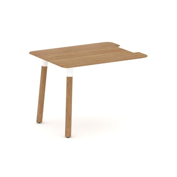 Брифинг-приставка Fresco FR.BR-10 (1000x800x725) (Дуб Светлый-Металл Белый-Металл Белый |)