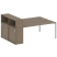 Рабочая станция с опорным шкафом-купе Metal System Style БП.РС-СШК-2.5 2210x1475x1098 (Дуб Наварра/Серый металл)