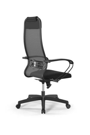 Кресло для руководителя Метта Sit 10 B1-111K - X2+UMF(X1) /Ub00/Wh00/K1bL(M09.B02.G15.W01) (Темно-серый | Черный)