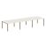 Переговорный стол 3 столешницы Metal System Style БП.ПРГ-3.3 4200x1235x750 (Дуб Наварра/Серый металл)
