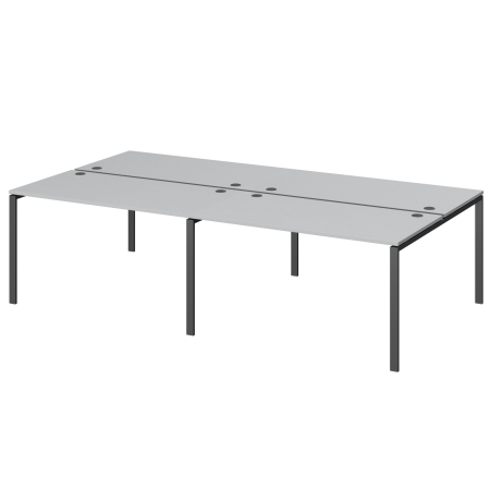 Бенч двойной на 4 рабочих места Арго-М АМБ-002-4 2400x1496x760 (Серый)