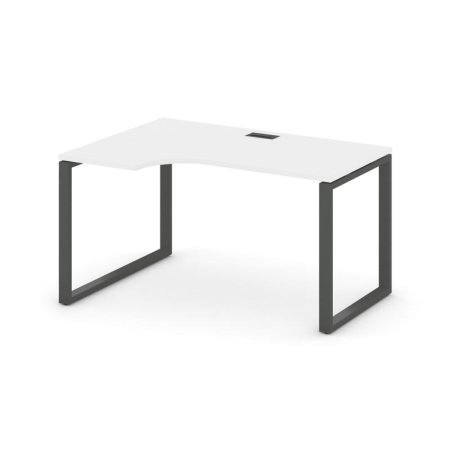 Стол рабочий эргономичный SN-6O.SPA-002(L) (1580х600/980х750) (Белый/Металл Антрацит)