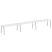 Рабочая станция на 3 рабочих места на А-образном м/к Metal System Style БА.СМ-3.5 5400x720x750 (Дуб наварра/Серый металл)