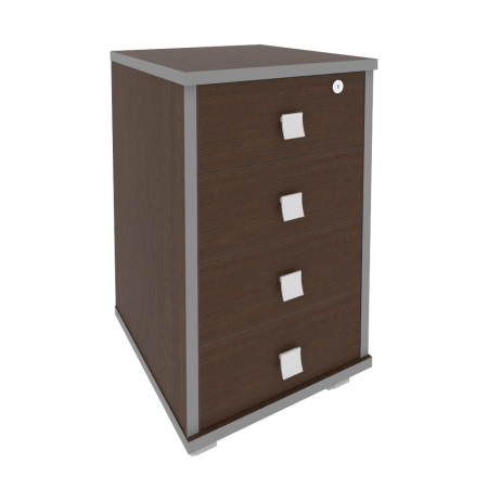 Тумба подкатная 4 ящ. Style Л.ТМ-4 420x450x714 (Венге Цаво)