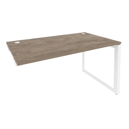 Стол-приставка на О-образном м/к к опорным элементам Onix O.MO-SPR-3.8 1380x800x750 (Тиквуд Темный/Белый Металл)