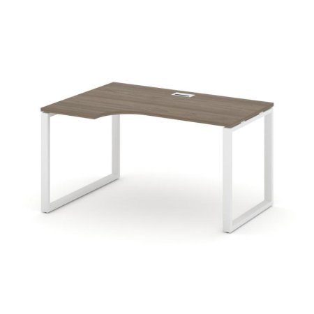 Стол рабочий эргономичный SN-6O.SPA-002(L) (1580х600/980х750) (Вяз Благородный/Металл Белый)