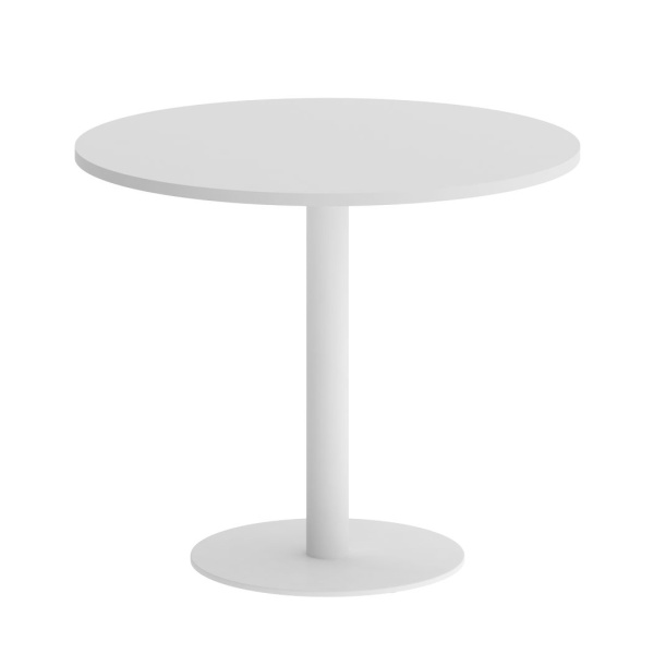 Стол круглый VR.SP-5-90.1 900x900x750 (Белый/Белый Металл)