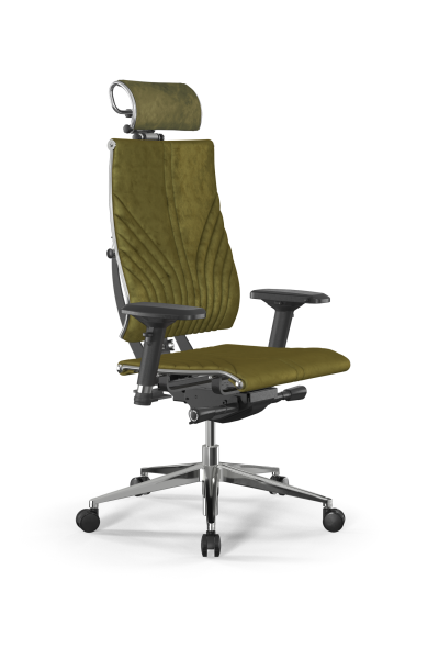 Кресло для руководителя Метта Y 4DF B2-12D - GoyaLE /Kc31/Nc31/D04P/H2cV-3D(M26.B32.G25.W03) (Оливковый)