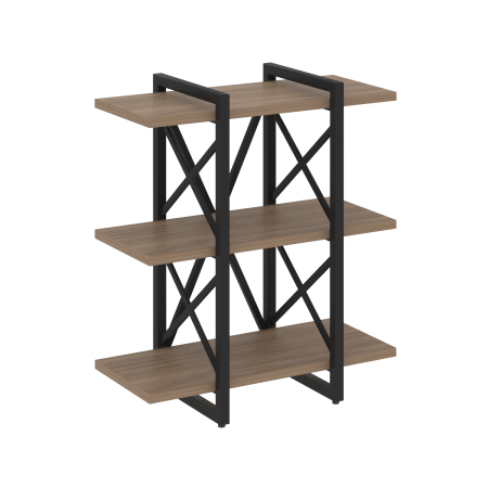 Стеллаж на регулируемых опорах-3 полки VR.L-MST.O-3.4V 800x400x910 (Дуб Аризона/Черный металл)