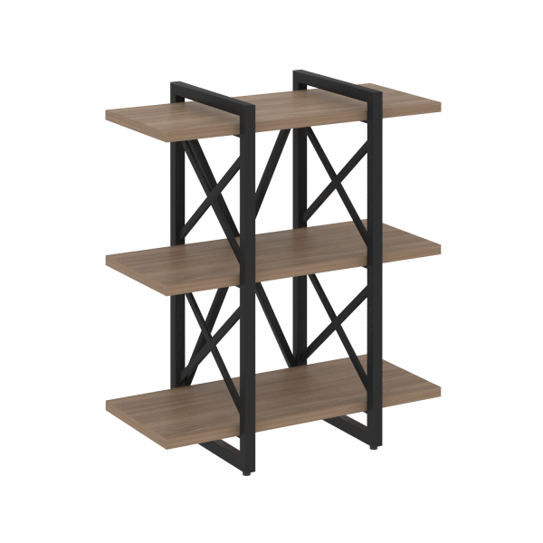 Стеллаж на регулируемых опорах-3 полки VR.L-MST.O-3.4V 800x400x910 (Дуб Аризона/Черный металл)