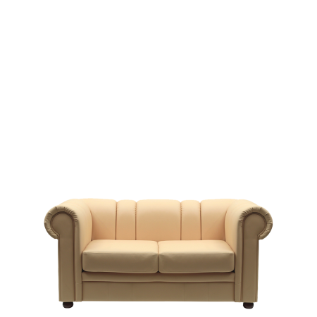 Диван офисный Ванкувер (С-500С) 2-х местный с подлокотниками (Бежевый)