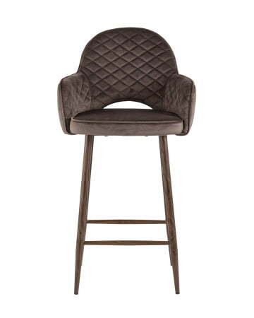 Стул полубарный Венера диамант велюр коричневый (Стул полубарный Венера диамант коричневый)