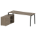 Рабочая станция с тумбой на А-образном м/к Metal System Style БА.РС-СТС-2.5 (L) 1900x1520x750 (Дуб наварра/Серый металл)