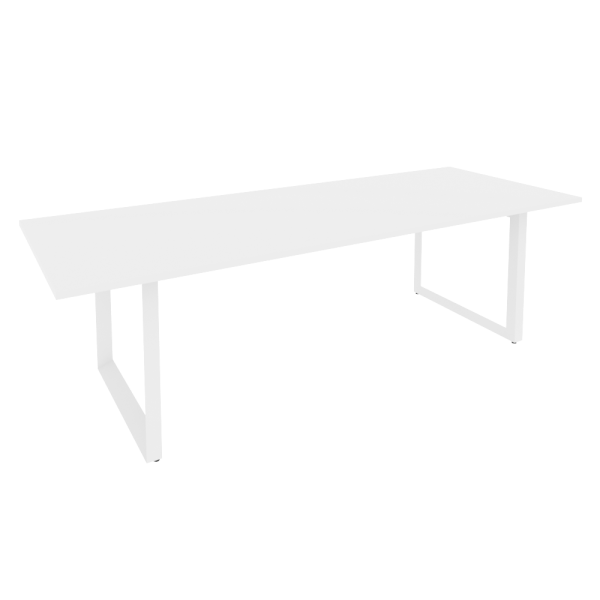 Стол переговорный на О-образном м/к Onix O.MO-PRG-25 2580x980x750 (Белый Бриллиант/Белый Металл)